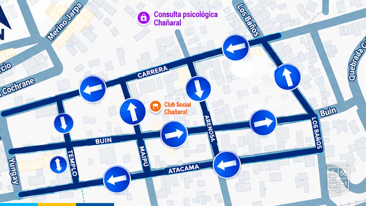 El cambio afectara principalmente a las calles Templo y Maipú.