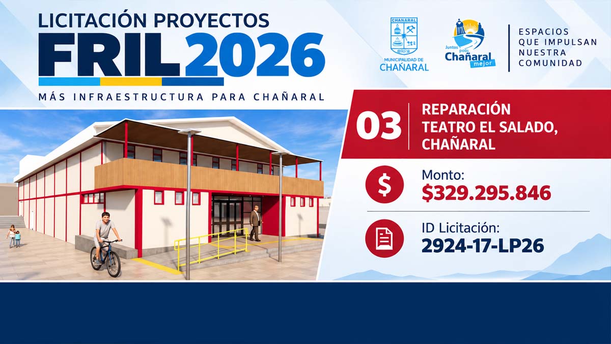 El cierre de la licitación es el 9 de octubre de 2026 a las 16:00 Hrs.
